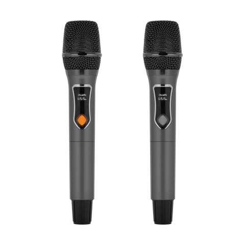 Garso sistema nešiojama 18" (46cm) 240W 38Hz - 18kHz 2 UHF mikrofonai, SD, Bluetooth, FM, USB, LED Kruger&Matz 